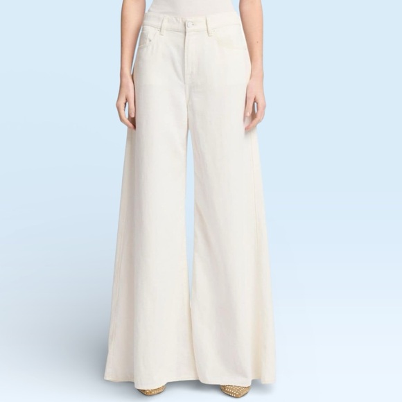 7 For All Mankind Pants - 7 FOR ALL MANKIND Willow Cotton Linen Wide Leg Pants Women’s 30
